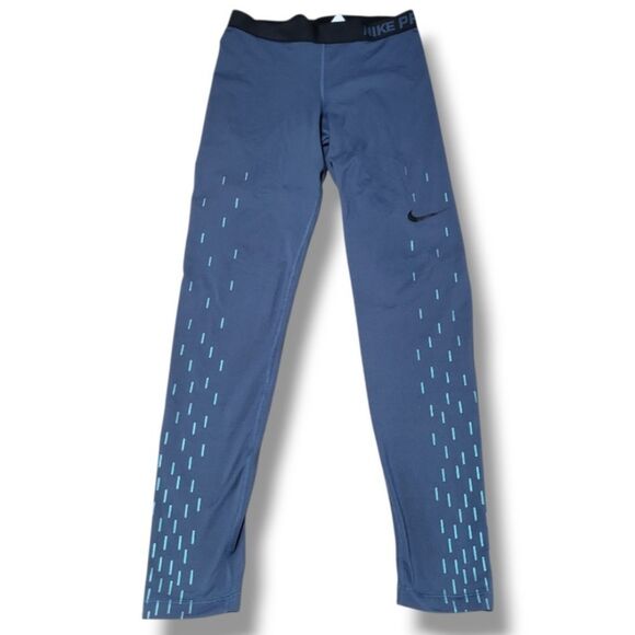 Nike Pants Size Medium M W24"xL28" Nike Pro Dri-Fit Leggings Activewear Athletic - Picture 1 of 6